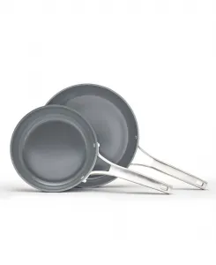 Набор керамических сковородок Premier с антипригарным покрытием диаметром 8 и 25 см Calphalon, серый