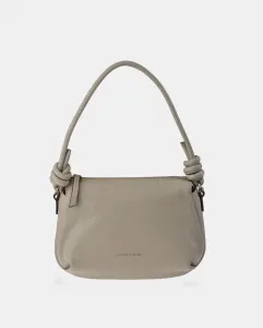 Сумка-хобо с плечевым ремнем из черной кожи Pierre Cardin, бежевый