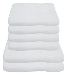 Набор полотенец Julie Julsen 600 г/м², белый, 6 штук: 2 банных полотенца и 4 полотенца для рук.