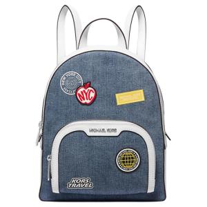 MICHAEL KORS Хлопковый рюкзак средний женский джинсовый синий