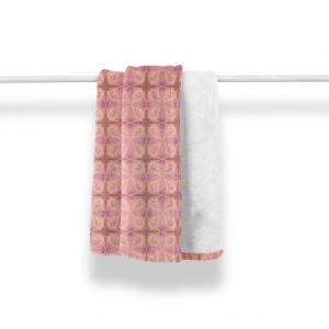 ABAKUHAUS Абстрактное мягкое фланелевое флисовое одеяло, королевский викторианский узор, уютный плюш для использования внутри и снаружи, 125 x 175 см, коричневая фуксия, коричневый