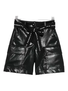 Шорты с поясом и карманами-карго Philosophy Di Lorenzo Serafini Kids, черный