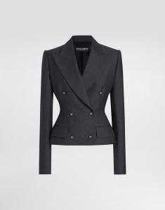 Двубортный пиджак dolce с пуговицами с логотипом dg Dolce & Gabbana, серый