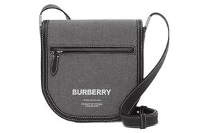 Burberry Олимпия Миниатюрная мужская наплечная сумка через плечо из телячьей кожи черно-серая