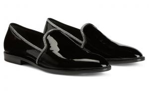 Ариес Кристаллы кожаные лоферы Giuseppe Zanotti, черный