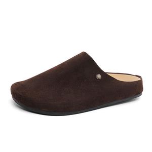 V05 Закрытые тапочки мужские тёмно-коричневые, цвет Dark Brown[Men's]