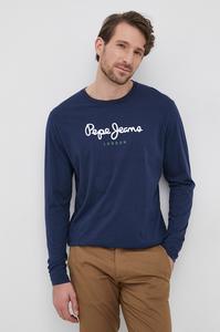 Хлопковый лонгслив EGGO LONG N Pepe Jeans, темно-синий