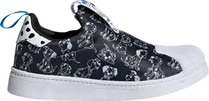 Кроссовки Disney x Superstar 360 J '101 Dalmatians - Puppy Print', черный