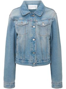 Victoria Beckham джинсовый пуховик, синий