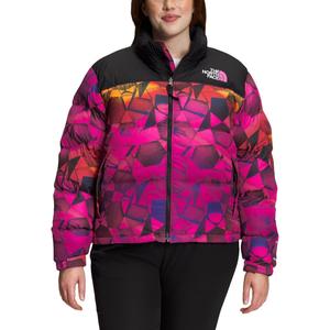 THE NORTH FACE Куртка пуховая Nuptse с принтом "Приключение", Pink Adventure Print
