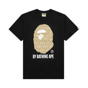 Футболка BAPE Logo Monogram By Bathing Ape, цвет Черный/Бежевый