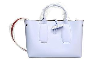 LONGCHAMP Сумка-тоут из телячьей кожи, Sky Blue/Red