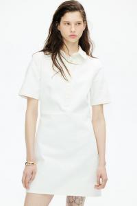 Джинсовое платье с воротником H&M, белый