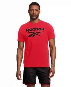 Мужская классическая футболка с логотипом Reebok, красный