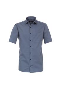 Мужская деловая рубашка с короткими рукавами, однотонная, современного кроя CASAMODA, цвет Mittelblau