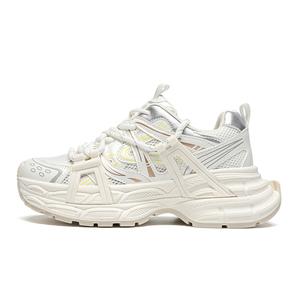 ZHR Манклс амортизирующие износостойкие низкие массивные кроссовки женские - бежевый [Сладкий пирог с клейкой кукурузой], цвет Beige[Sweet Glutinous Corn Pie]