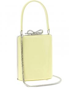 Сумка-тоут с бантом из страз Self-Portrait, желтый