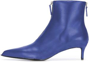 Женские ботильоны XYD с острым носком и низким каблуком, модные, на каблуке-кисточке, с двумя молниями, уютные короткие ботинки для платья, Royal Blue