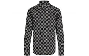 Новые квартальные продукты LV Shirt Men Black Louis Vuitton, черный