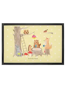 Коврик для ног Mr. & Mrs. Panda, желтый пастельный