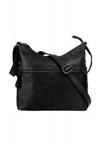 Сумка через плечо, натуральная кожа SANSIBAR, черный