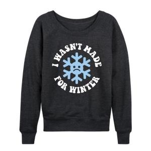 Женская футболка с длинным рукавом из французского трикотажа «Я не создана для зимы» Licensed Character, серый