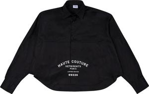 Рубашка Vetements Haute Couture Cropped 'Black', черный