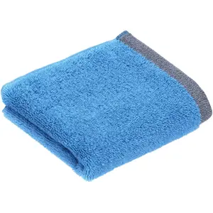 Гостевые полотенца Prato однотонные, с меланжевым узором по краю Bugatti, Blue moon