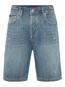 Шорты со стразами Philipp Plein, синий