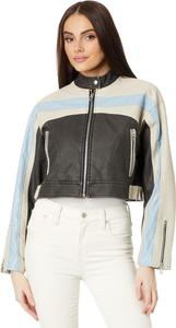 Куртка Blank NYC Vegan Leather Racer Moto Jacket, зеленый