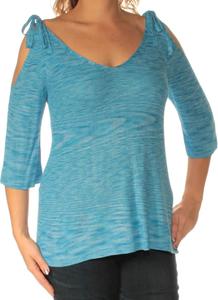 Свитер Tommy Hilfiger с рукавами три четверти и открытыми плечами, Turquoise