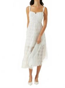 Женское кружевное платье-бюстье миди Tenna белого цвета Astr, белый