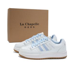 La Chapelle Низкие женские кроссовки для скейтбординга бежево-синего цвета