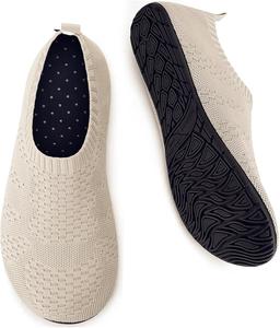 Водонепроницаемая обувь WateLves для женщин и мужчин, дорожные тапочки, носки, домашние тапочки, быстросохнущие аква-носки для пляжа, бежевый