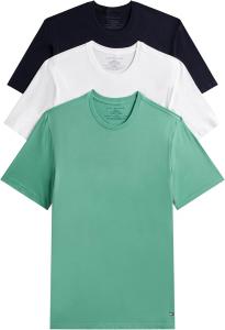 Мужские футболки Tommy Hilfiger из хлопка, классические футболки с круглым вырезом, Valley Green, Desert Sky, White