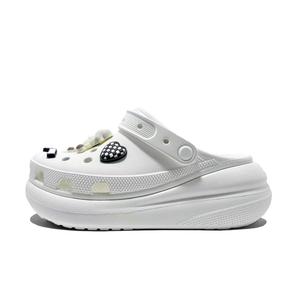 Crocs Двухцветные клоги Crush Clog Unisex бело-белые, цвет White