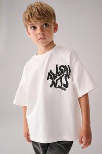 Футболка свободного покроя с логотипом Orlando для мальчиков, 100% хлопок Smallsaints, белый