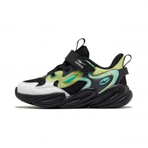 Детские противоскользящие удобные повседневные кроссовки для детей 3-7 лет ERKE KIDS, черный/серый/зеленый