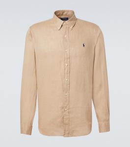 Льняная рубашка Оксфорд Polo Ralph Lauren, Coastal Beige