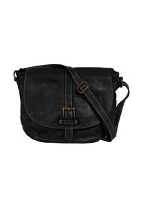 Сумка через плечо, натуральная кожа, производство Италия Cluty, черный