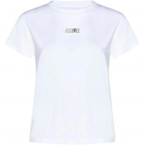 Футболка с логотипом на заплатке MM6 Maison Margiela, белый