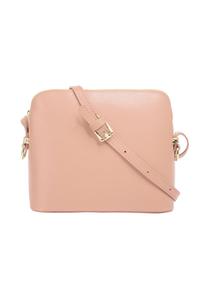 Сумка через плечо, натуральная кожа, производство Италия Cluty, розовый