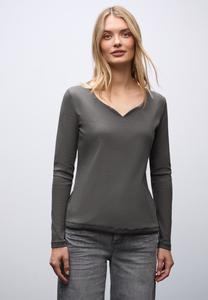 Топ Street One MIT HERZAUSSCHNITT, Grau/Dark Grey