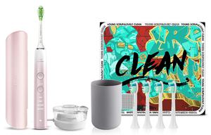 PHILIPS Электрическая зубная щетка Soundwave для взрослых автоматическая мужская и женская ярко-белая умная Diamond Brush HX9911