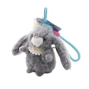 Плюшевый кулон с ароматом европейской норки в виде кролика высотой 11 см XUANBEIBEI, серый