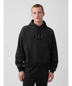 (U) Винтажная мягкая махровая ткань, укороченная толстовка оверсайз с логотипом GAP