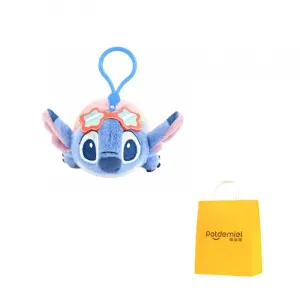 POTDEMIEL Плюшевый кулон Disney Lilo & Stitch Multicolor Summer, Pink Summer, Hug Little Gold Dolls, высота 12 см