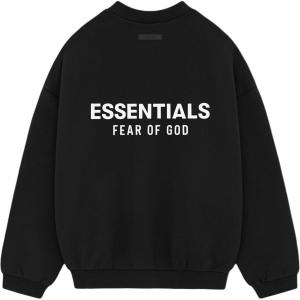 Флисовая водолазка FW24 Fear Of God Essentials, Метеоритный черный/Черный