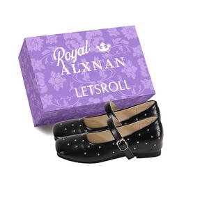 Alxnan Плоские туфли Мэри Джейн для женщин черные с коробкой, цвет Black+Box