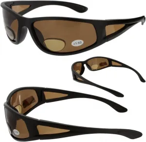 Поляризованные бифокальные солнцезащитные очки с увеличительным стеклом, модель 1.25, цвет бронзовый Unknown, Brown